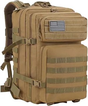 Military Tactical Backpack Large Molle Bag 3 Day Assault Pack Bug Out Bag Men 45L