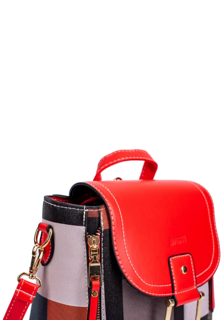 Mini Convertible Backpack Small Purse for Women Dasti (Red)