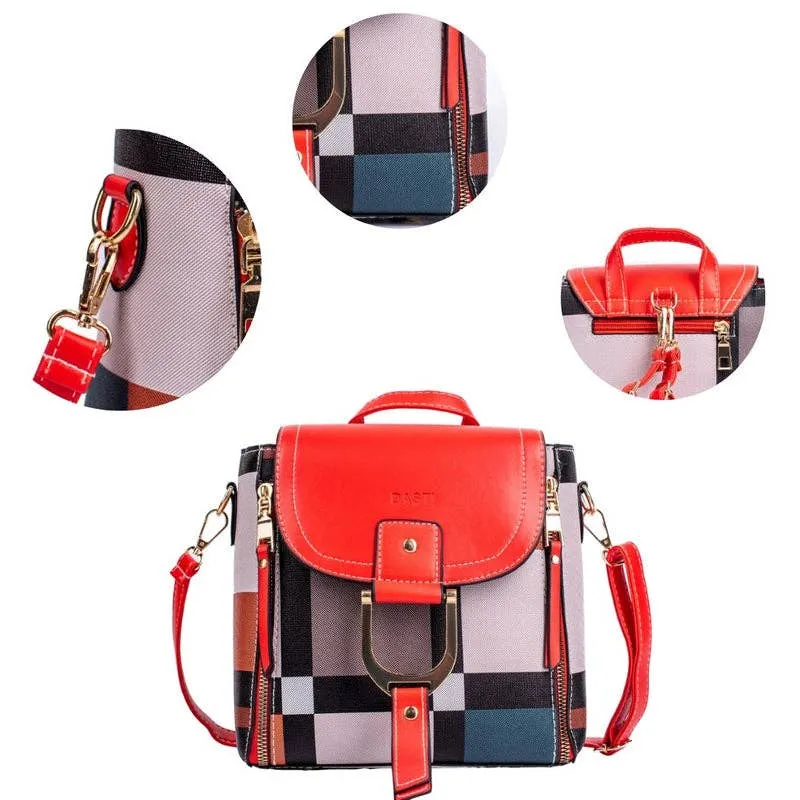 Mini Convertible Backpack Small Purse for Women Dasti (Red)