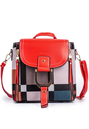 Mini Convertible Backpack Small Purse for Women Dasti (Red)