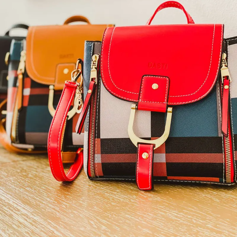 Mini Convertible Backpack Small Purse for Women Dasti (Red)