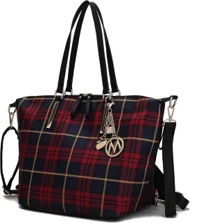MKF Collection Large Tote Bag for Women, Nylon Shoulder Bag Converts to Backpak, Travel Bag Purse by Mia K
