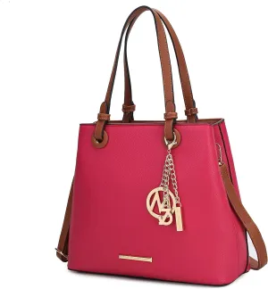 MKF Collection Tote Bag for Women, Vegan Leather Top-Handle Handbag Crossover Purse