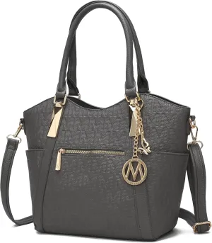 MKF Collection Tote Satchel Handbag for Women: PU Leather Shoulder Bag – Top-Handle Purse, Ladies Pocketbook By Mia K