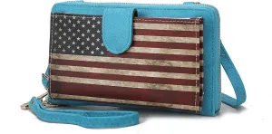 MKF Collection Women's Crossbody Phone Bag, Vegan Leather shoulder Bag Cell phone bag Wallet Purse Handbag by Mia K