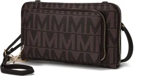 MKF Collection Women's Crossbody Phone Bag, Vegan Leather shoulder Bag Cell phone bag Wallet Purse Handbag by Mia K