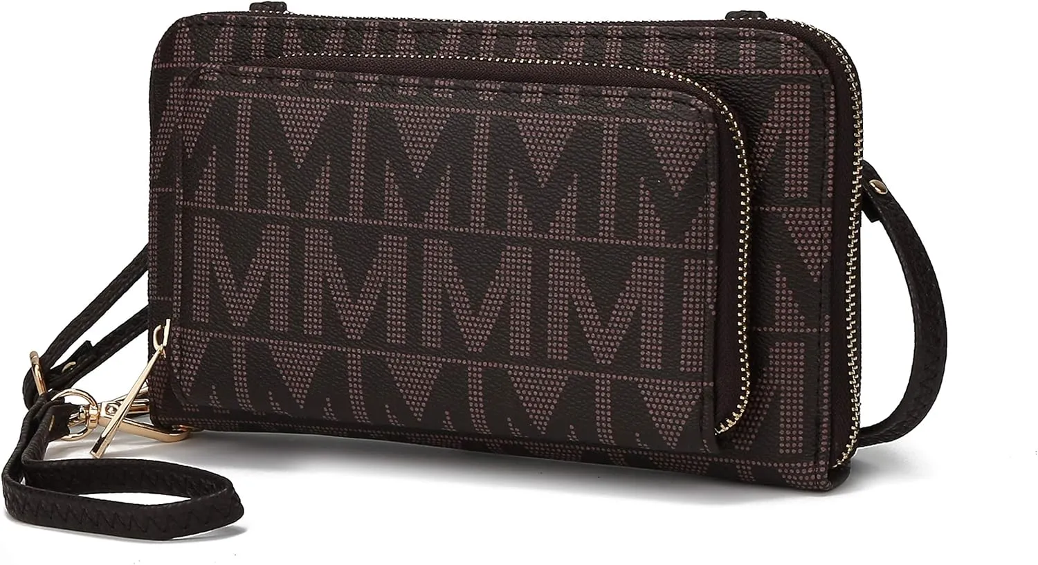 MKF Collection Women's Crossbody Phone Bag, Vegan Leather shoulder Bag Cell phone bag Wallet Purse Handbag by Mia K