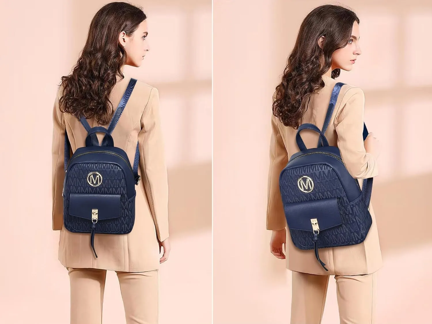 MKP Ladies Small Backpack Purse for Women Fashion Daypacks Purse Shoulder Bag with Charm Tassel