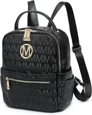 MKP Small Backpack Purse for Ladies Women Fashion Multi Pockets Daypacks with Front Zip Pocket