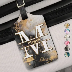 Monogram Name Marble - Personalized Luggage Tag