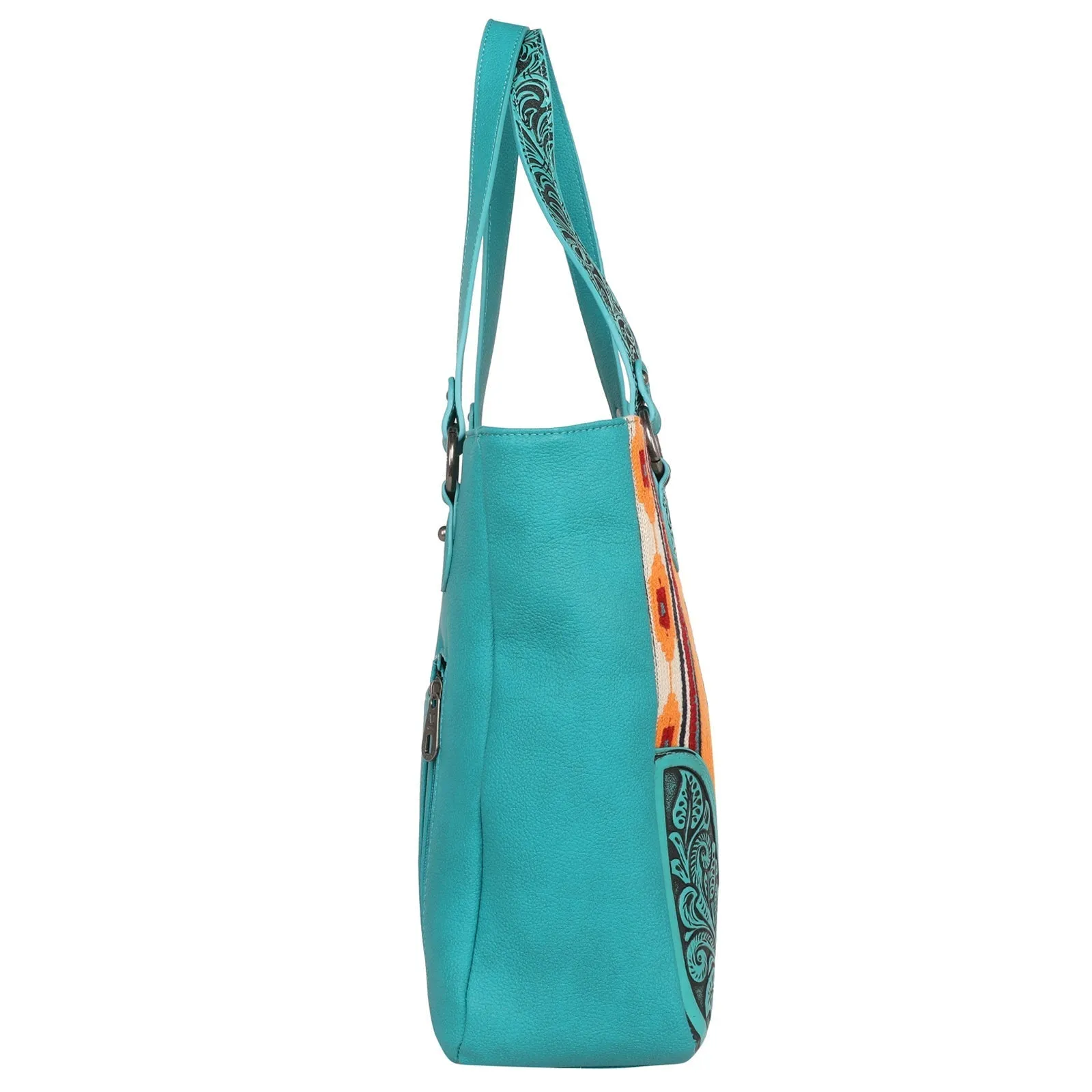 Montana West Aztec Tapestry Tooled Collection Concealed Carry Oversized Tote