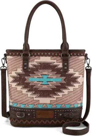 Montana West Western Aztec Tote Bag for Women Country Cowgirl Top Handle Shoulder Bag