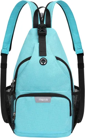 MOSISO Sling Backpack Travel Hiking Daypack, Crossbody Convertible Sling Bag with Front Pocket One Shoulder Chest Bag