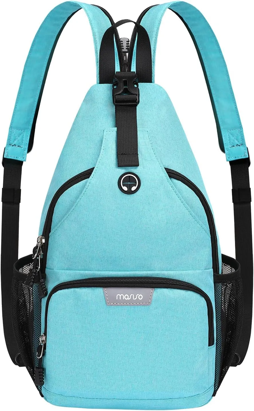 MOSISO Sling Backpack Travel Hiking Daypack, Crossbody Convertible Sling Bag with Front Pocket One Shoulder Chest Bag