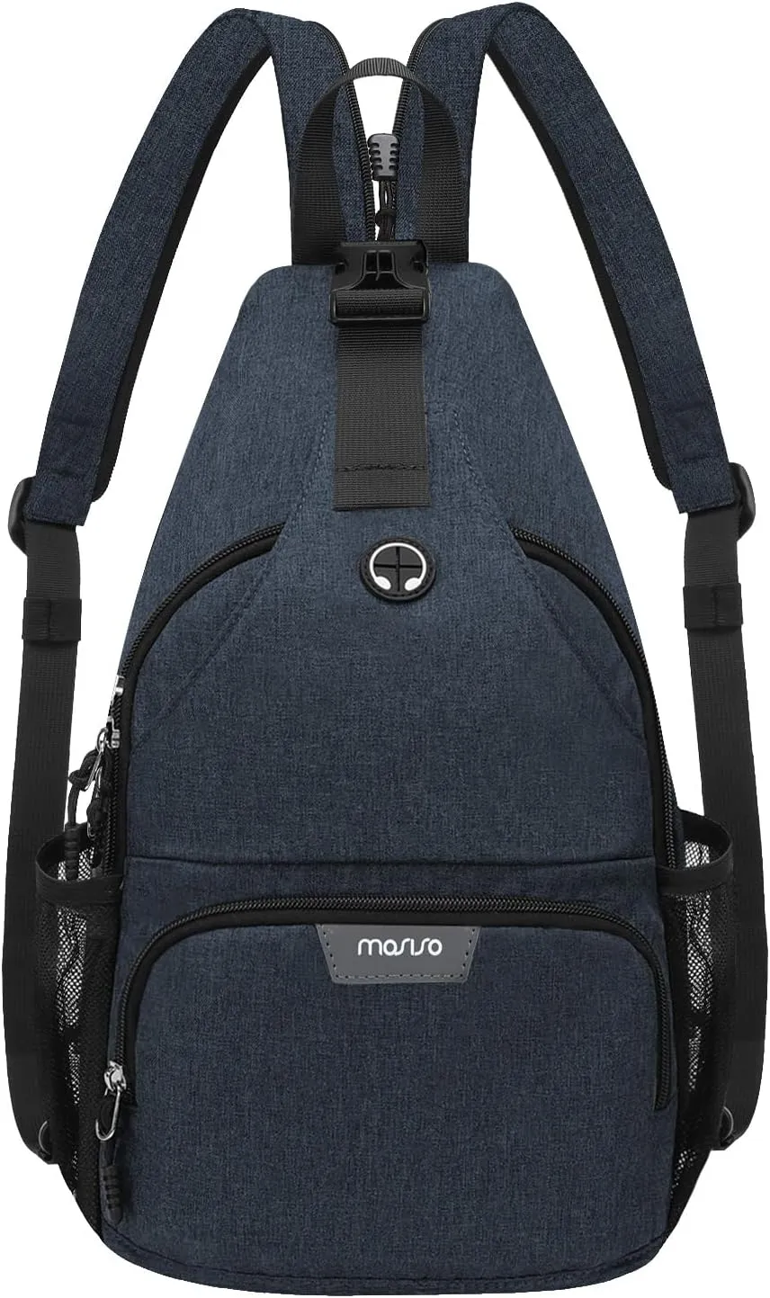 MOSISO Sling Backpack Travel Hiking Daypack, Crossbody Convertible Sling Bag with Front Pocket One Shoulder Chest Bag