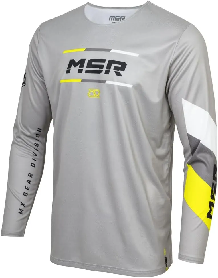 MSR Axxis Proto Dirt Bike, Motocross Jersey Small Grey/Hi-Vis