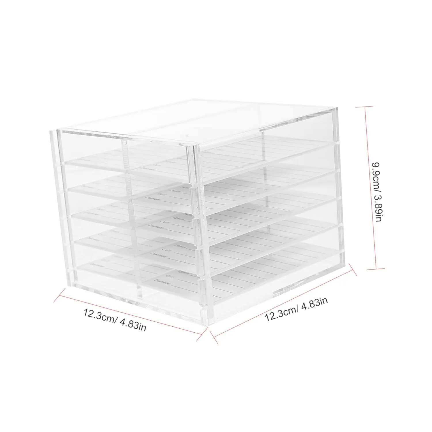 Multi Eyelash Storage Case Transparent Makeup Organizer for False Eyelashes Travel Friendly Lightweight Design for Everyday Use and Cosmetic Bags