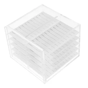 Multi Eyelash Storage Case Transparent Makeup Organizer for False Eyelashes Travel Friendly Lightweight Design for Everyday Use and Cosmetic Bags
