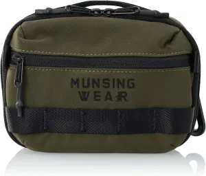 Munsingwear MQBWJA44 Round Pouch, Mesh Pouch, Carabiner, Round Golf, KH00 (Khaki), One Size