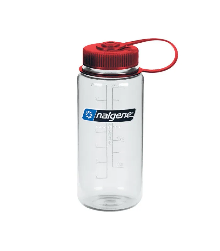 Nalgene 16OZ WM Clear W/Red Cap Sustain