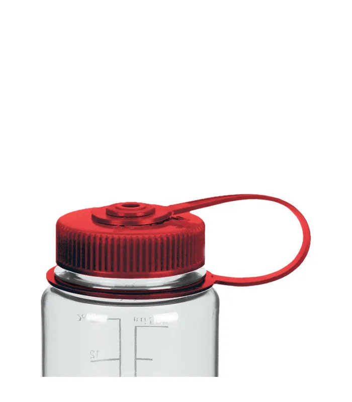 Nalgene 16OZ WM Clear W/Red Cap Sustain