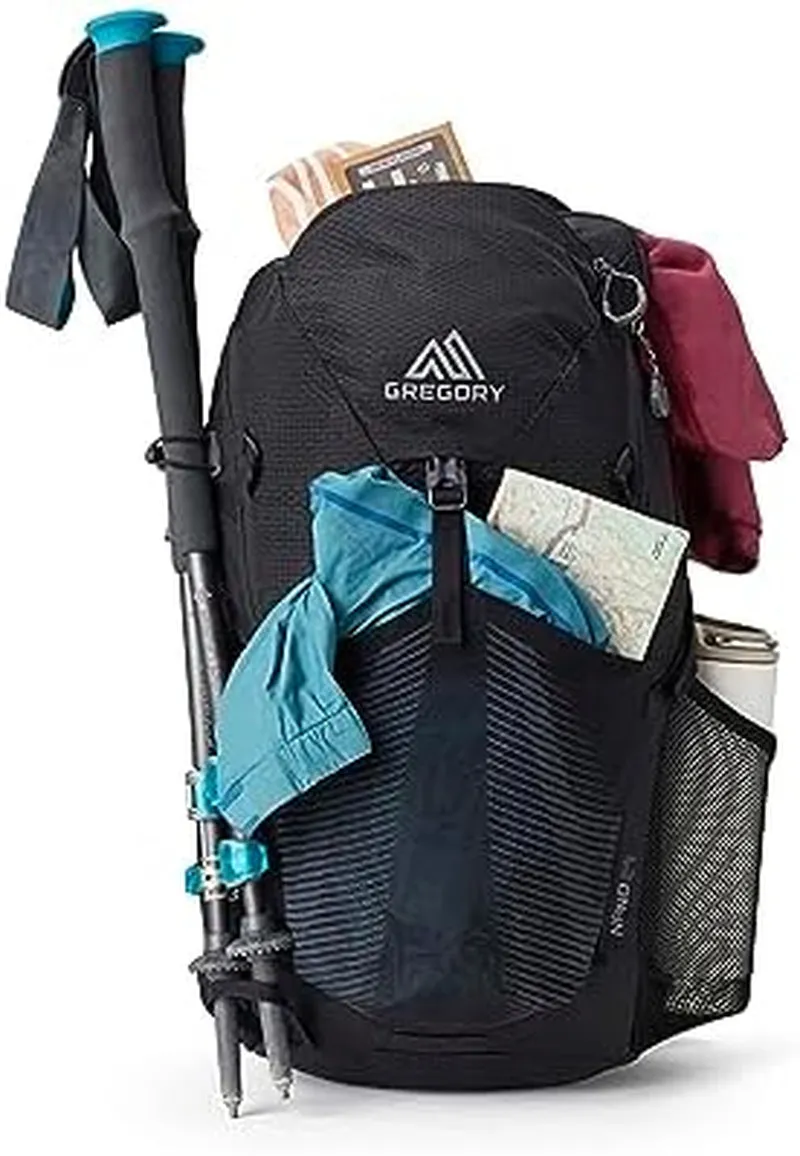 Nano 24L Unisex Day Hiking/Commuter/Active Travel Backpack, Breathable Backpanel, Hydration Port, One Size Fits All, Obsidian Black