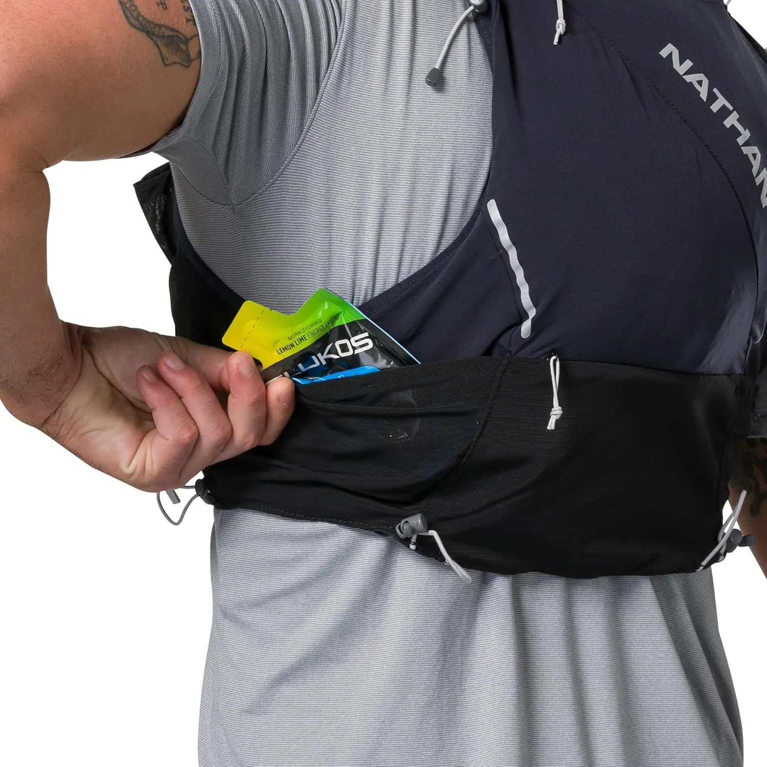 Nathan 12L Hydration Vest – Quick-Fit Adjustments, Breathable Mesh, 1.6L Bladder, 8.8 oz, 6 Pockets, Pinnacle Pro