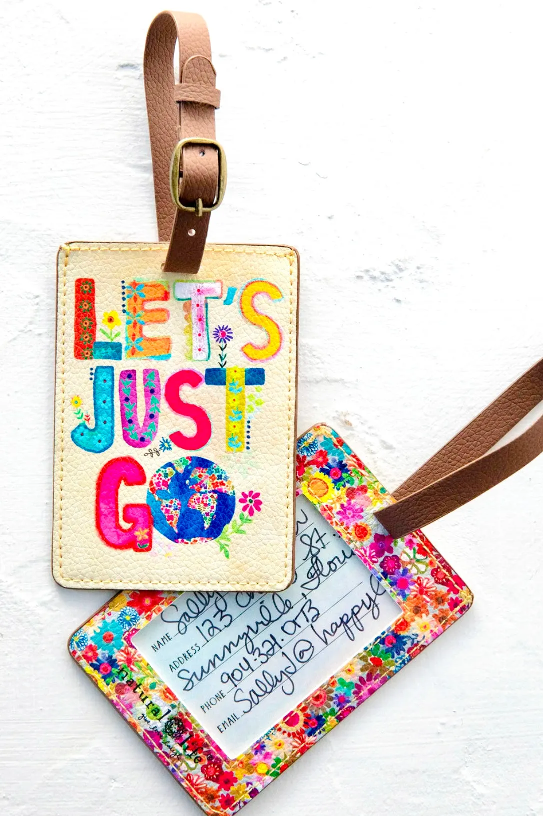 Natural Life Luggage Tag- Let’s Just Go