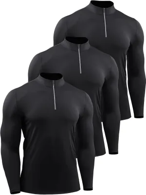 NELEUS Men's 3 Pack Athletic Compression Shirt Running Shirts