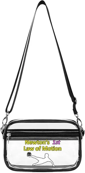Newton's First Law of Motion Fashion Shoulder Bag PVC Transparent Women Crossbody Bags Cute Handbag Cosmetic Bag