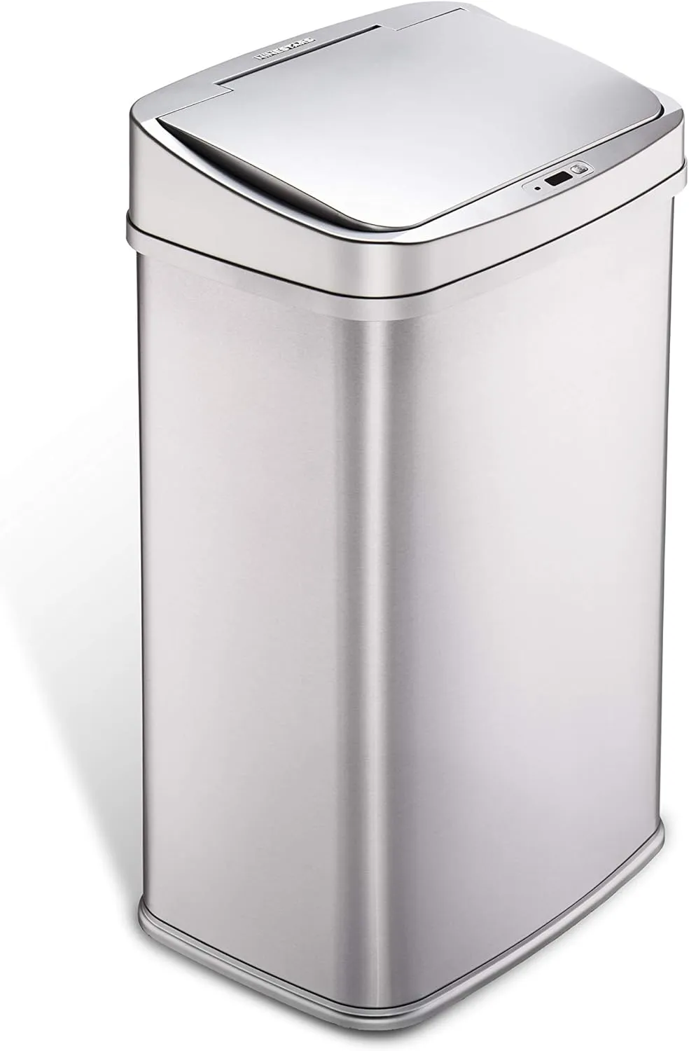 NINESTARS DZT-50-28SL Original Touchless Automatic Motion Sensor Trach Can, 13 Gal SL, Silver Trim