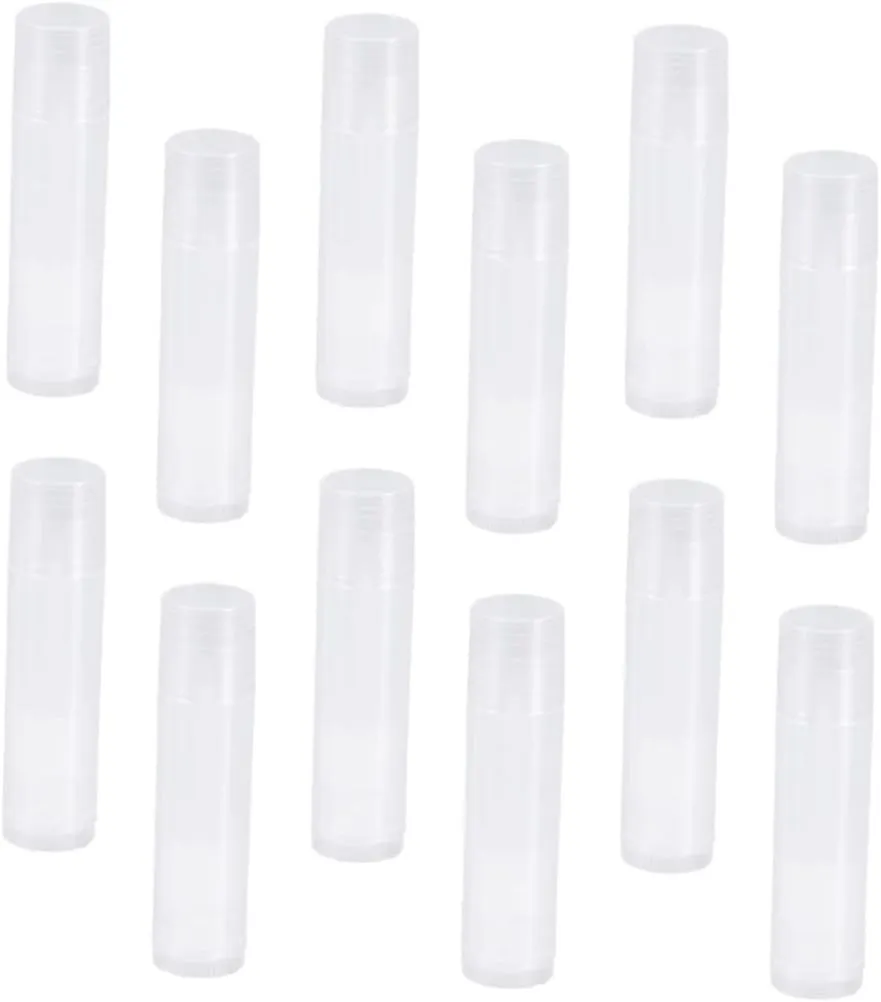 NOLITOY 30pcs Transparent Lip Pomade Tubes DIY Empty Storage Containers for Homemade Gloss Plastic Makeup Accessories for Crafts and