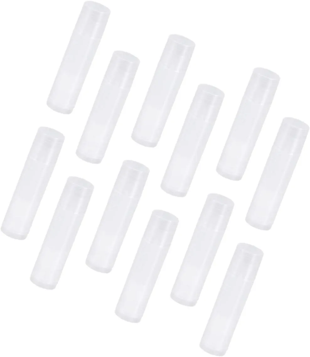 NOLITOY 30pcs Transparent Lip Pomade Tubes DIY Empty Storage Containers for Homemade Gloss Plastic Makeup Accessories for Crafts and
