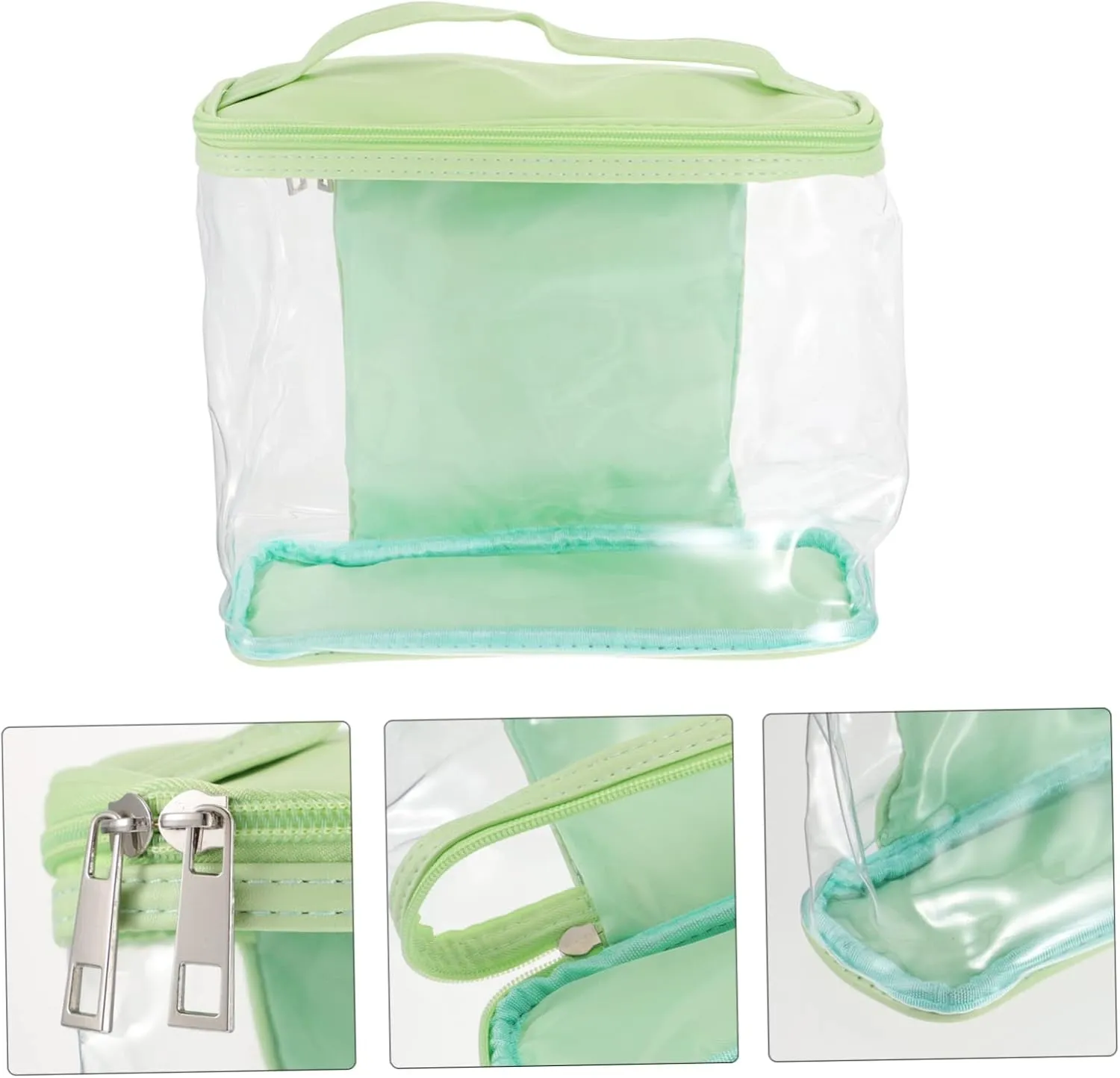 NOLITOY Waterproof Cosmetic Bag for Travel Toiletries Pouch Big Capacity Handle Double Zipper for Women