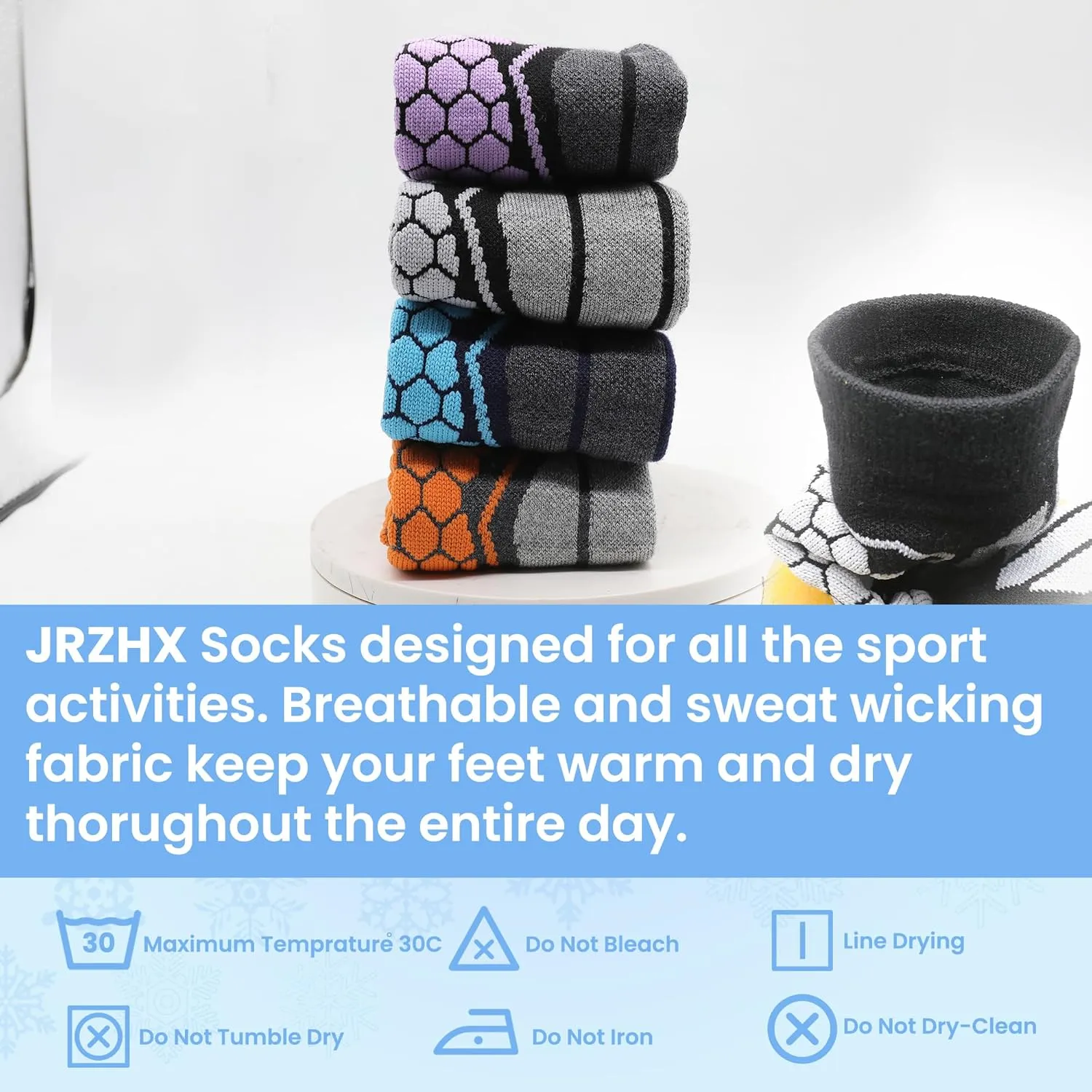 Non Slip Hiking Socks for Men & Women, Merino Wool Socks for Men & Women, Soft & Breathable, Arch & Achilles Protection