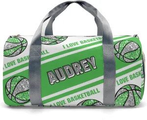Onion Glitter Sport Basketball Gym Bag for Women, Travel Duffle Bag Carry On Weekender Bag with Shoe Compartment