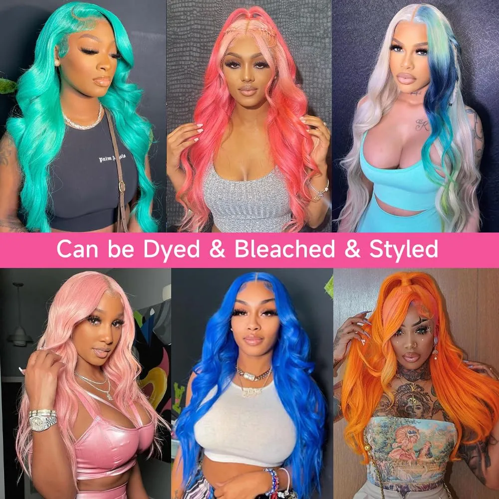 Otinid 30 Inch 613 13x6 Lace Front Wig Human Hair 200 Density Blonde Wig Human Hair Blonde Body Wave Lace Front Wigs Human Hair Pre Plucked 613 HD Lace Frontal 13x6