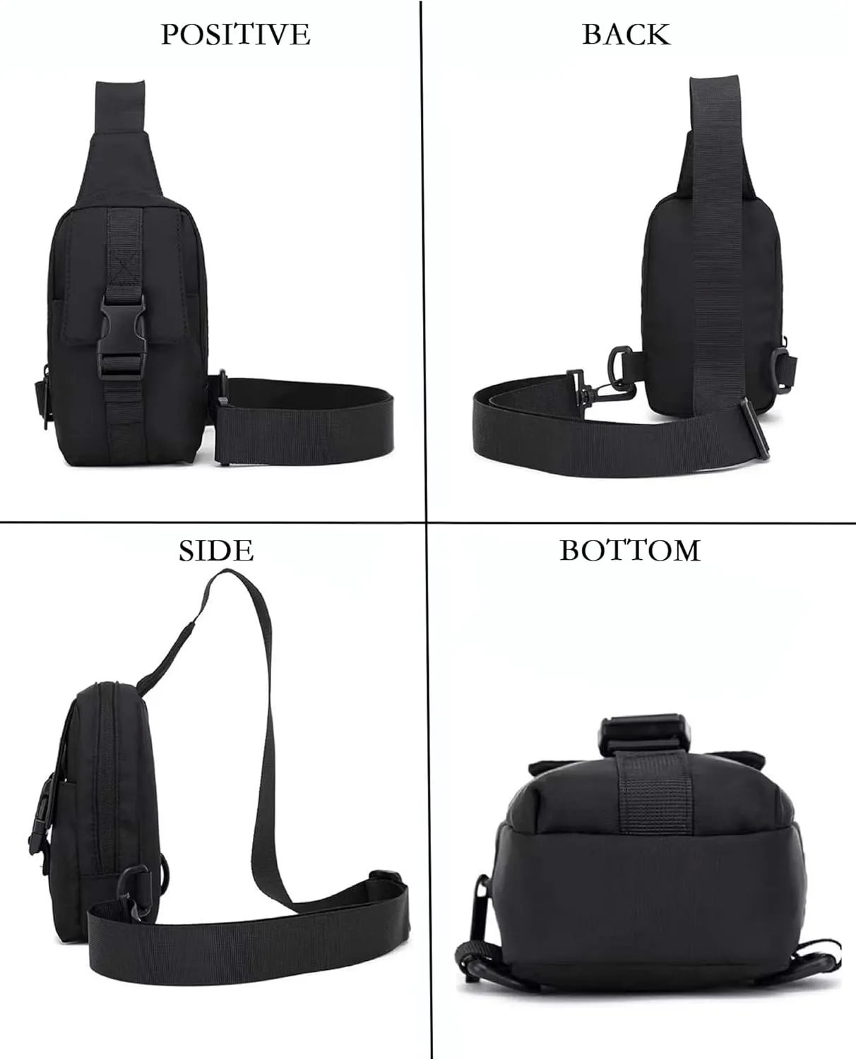 Ousawig Small Sling Backpack Mens Crossbody Bag Lightweight Chest Daypacks Shoulder Bag for Men Travel Hiking