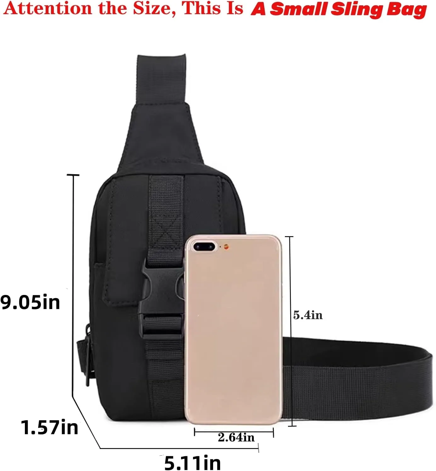 Ousawig Small Sling Backpack Mens Crossbody Bag Lightweight Chest Daypacks Shoulder Bag for Men Travel Hiking