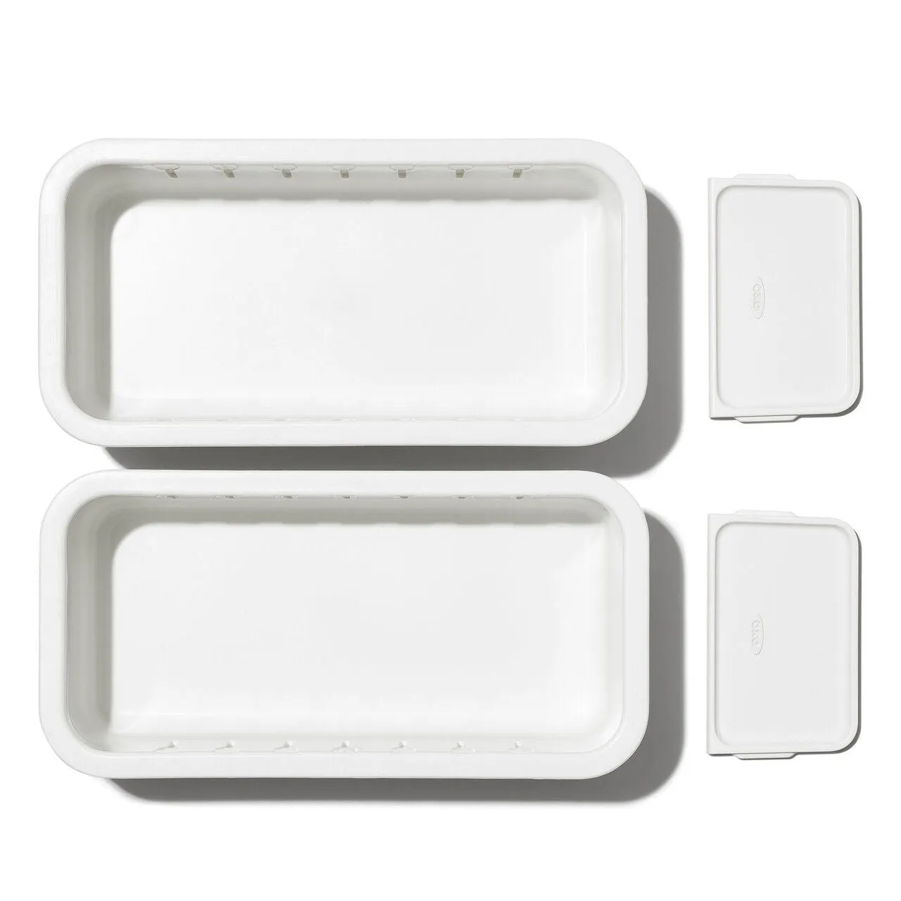OXO 2PC Adjustable Drawer Bin Set – Expandable Storage Organizer Divider Kitchen Home
