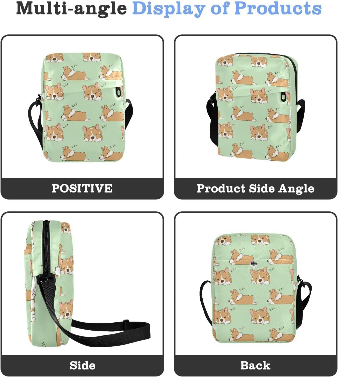 Oyihfvs Messenger Bag, Men's Crossbody Bag, Women's Crossbody Bag with Adjustable Strap