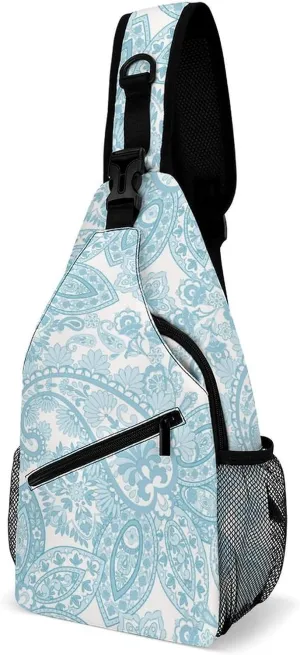 Paisley Sling Backpack Man Womens Crossbody Backpack Chest Bag Gym Daypack Shoulder Bag Casual Daypacks Sports Backpacks