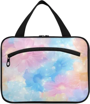 Parents' Beautiful Dreamy Flowers hanging large travel toiletry bag with hook, designer fashion bag for toiletries for travel must haves camping bolsas de maquillaje para mujer M