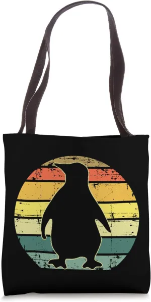 Penguin Retro Style Vintage T-Shirt Tote Bag