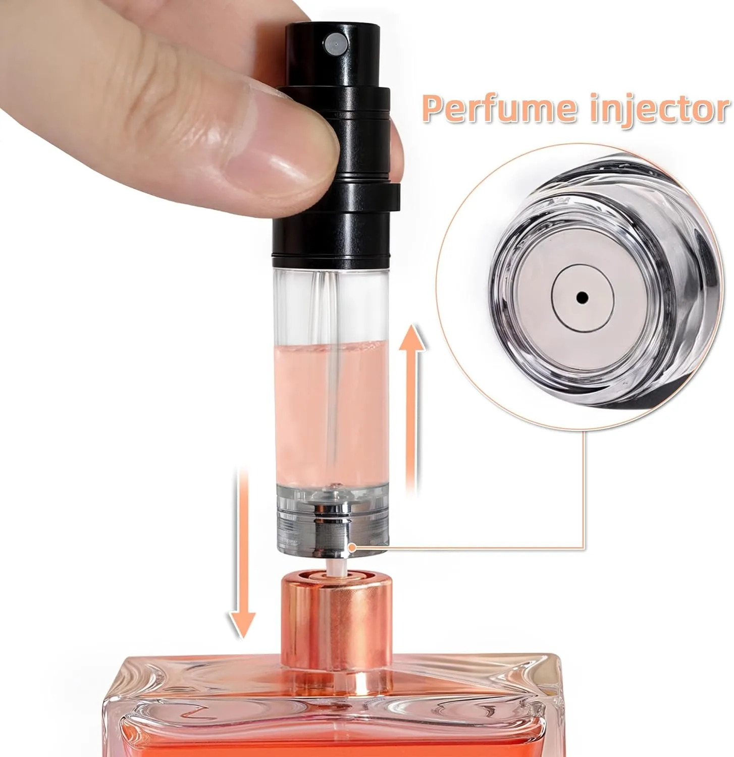 Perfume Refillable Bottle 5ml Bottom Refill Portable Purse Atomizer, Cologne Travel Perfume Spray Bottle for Outgoing and Traveling (Black   Pink 10ml)