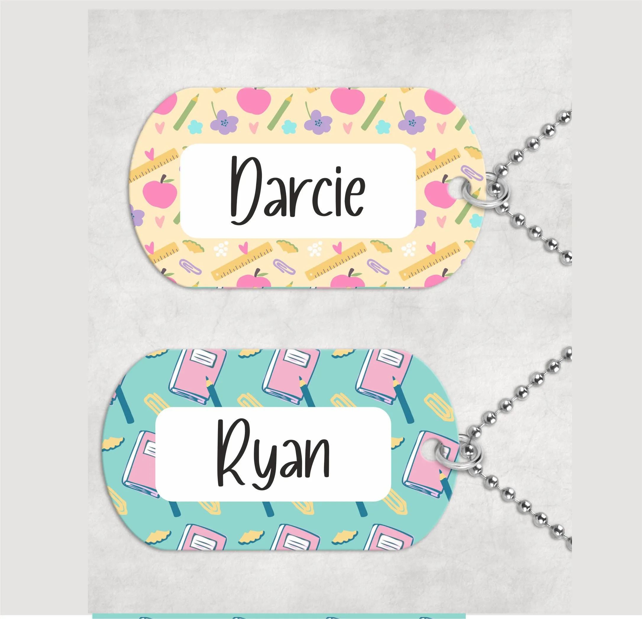 Personalised School Name Tag