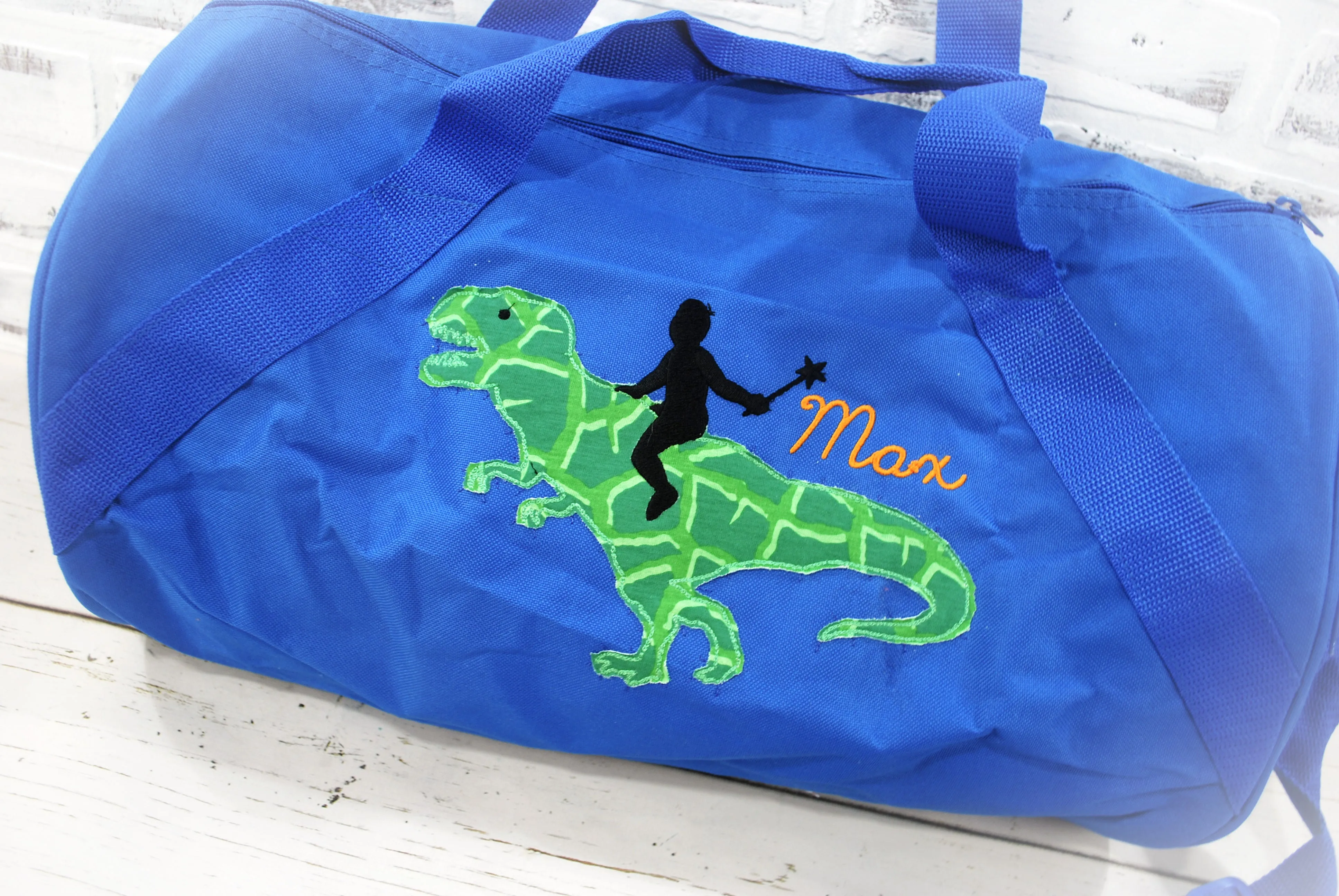 Personalized Boy's T-Rex Travel Bag