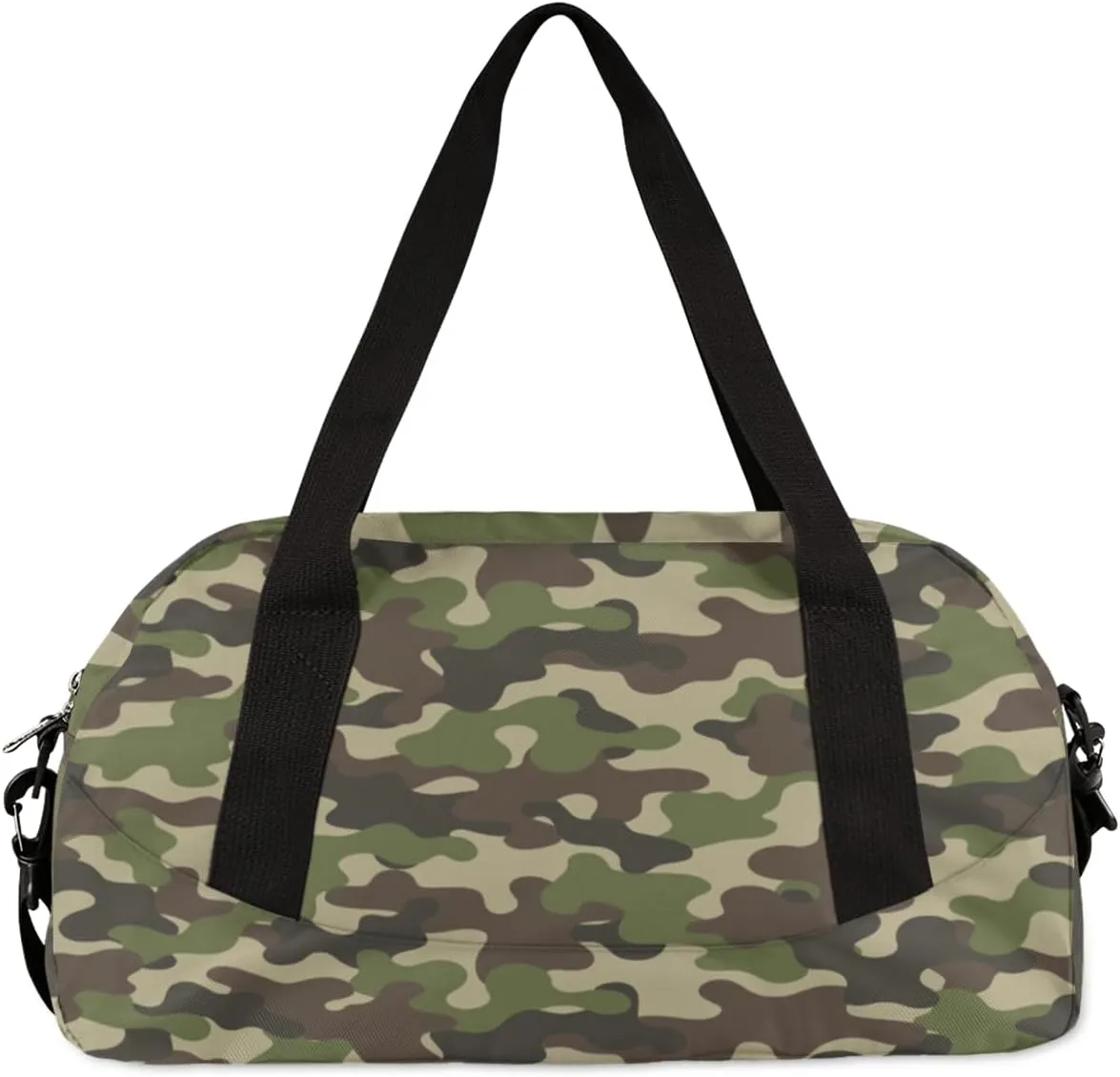 Personalized Camouflage Common Sport Duffel Bag Custom Name Kids Gym Bags Carry On Travel Bag Weekender Overnight Bag for Boys Girls Teens