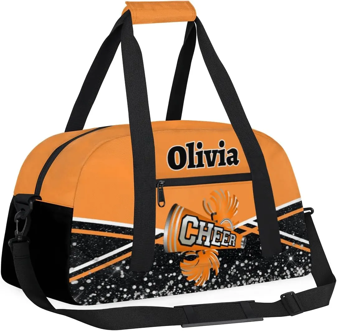 Personalized Cheer Bag Sport Duffel Bag Dance Bag for Girl Gifts, Overnight Duffel Bags Cheerleader for Kids Personalized Gymnastics Duffel Bag Cheerleading Gifts