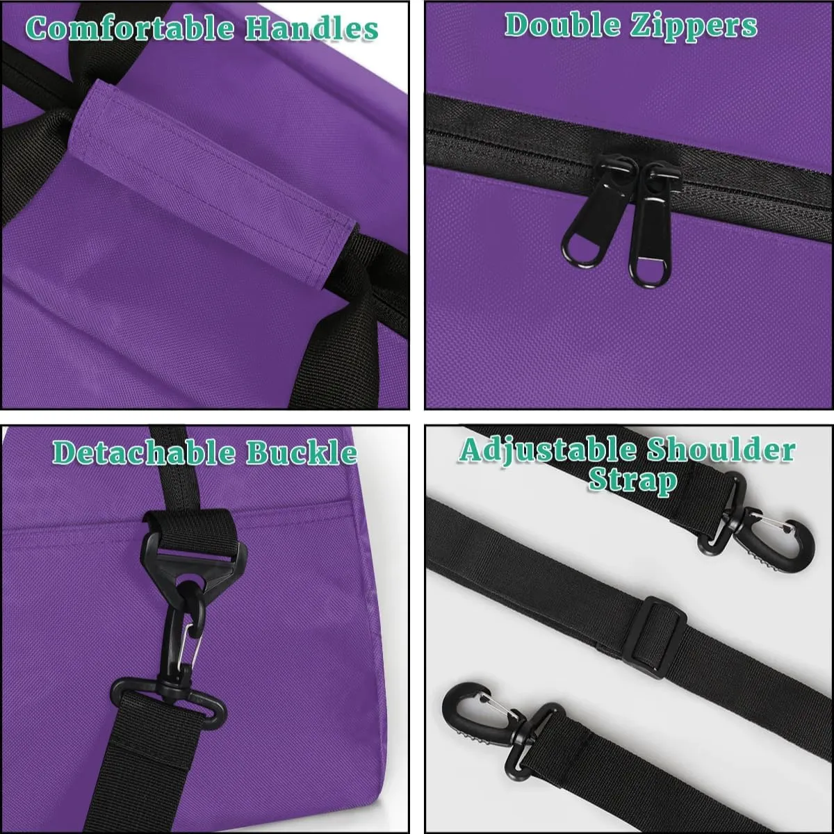 Personalized Cheer Duffle Bag for Cheerleaders, Custom Cheerleading Gym Bag for Women, Cheer Duffel Bag with Name Overnight Weekender Bags, Dark Purple